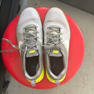 Nike Gray and Neon Yellow Sneakers